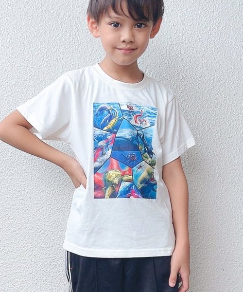 SHOO・LA・RUE(Kids) (シューラルーキッズ)/【最強王図鑑×SHOO・LA・RUE】8分割プリントTシャツ/img18