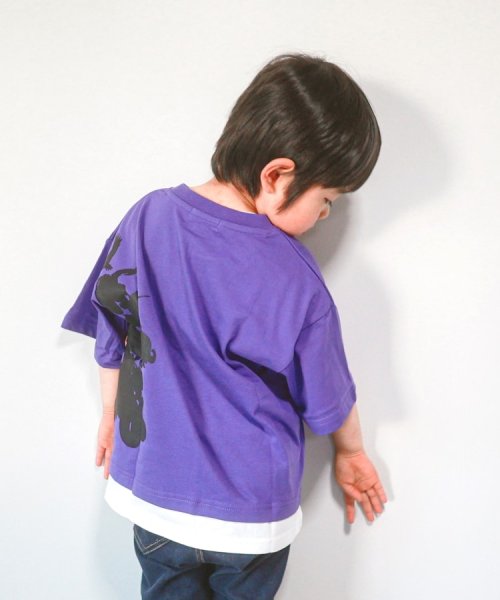 SHOO・LA・RUE(Kids) (シューラルーキッズ)/【最強王図鑑×SHOO・LA・RUE】裾レイヤードTシャツ/img21