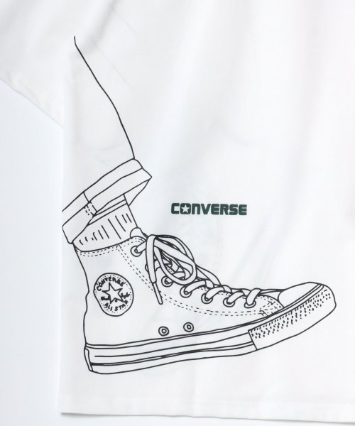 LAZAR(ラザル)/★【Lazar】CONVERSE/コンバース オーバーサイズ オールスター スニーカー ビッグプリント ロゴ ワンポイント刺繍 半袖Tシャツ/ドライ/UVカット/img08