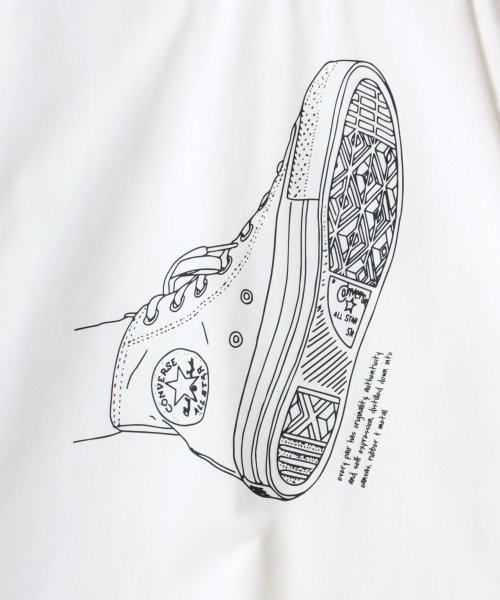 LAZAR(ラザル)/★【Lazar】CONVERSE/コンバース オーバーサイズ オールスター スニーカー ビッグプリント ロゴ ワンポイント刺繍 半袖Tシャツ/ドライ/UVカット/img14