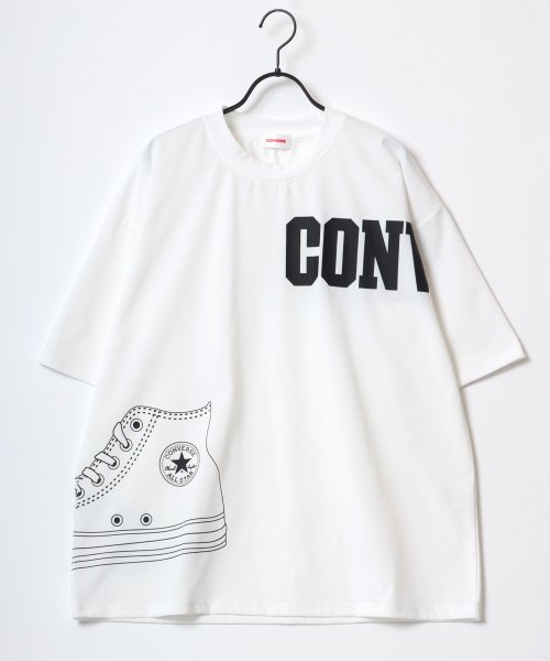 LAZAR(ラザル)/★【Lazar】CONVERSE/コンバース オーバーサイズ オールスター スニーカー ビッグプリント ロゴ ワンポイント刺繍 半袖Tシャツ/ドライ/UVカット/img23