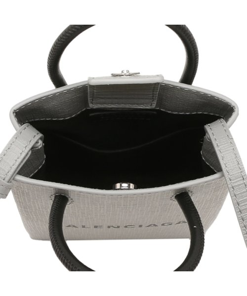 バレンシアガ ショルダーバッグ ハンドバッグ ミニショッピングバッグ ロゴ ミニバッグ グレー レディース BALENCIAGA 593826 0AI2N 11 BALENCIAGA バレンシアガ ショルダーバッグ ハンドバッグ ミニショッピングバッグ ロゴ ミニバッグ グレー レディース 0AI2N