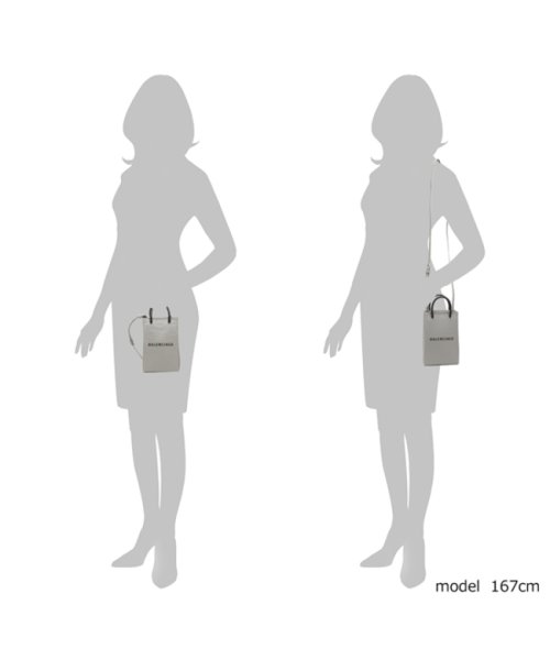 バレンシアガ ショルダーバッグ ハンドバッグ ミニショッピングバッグ ロゴ ミニバッグ グレー レディース BALENCIAGA 593826 0AI2N 11 BALENCIAGA バレンシアガ ショルダーバッグ ハンドバッグ ミニショッピングバッグ ロゴ ミニバッグ グレー レディース 0AI2N