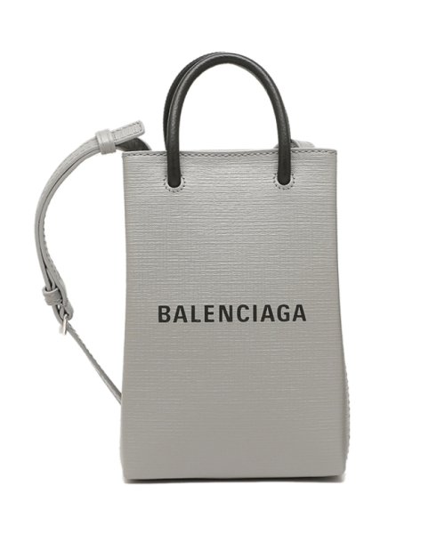 BALENCIAGA(バレンシアガ)/バレンシアガ ショルダーバッグ ハンドバッグ ミニショッピングバッグ ロゴ ミニバッグ グレー レディース BALENCIAGA 593826 0AI2N 11/img05
