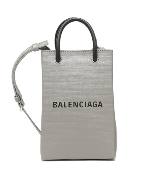 バレンシアガ ショルダーバッグ ハンドバッグ ミニショッピングバッグ ロゴ ミニバッグ グレー レディース BALENCIAGA 593826 0AI2N 11 BALENCIAGA バレンシアガ ショルダーバッグ ハンドバッグ ミニショッピングバッグ ロゴ ミニバッグ グレー レディース 0AI2N