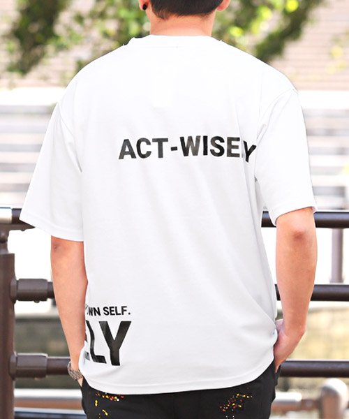 LUXSTYLE(ラグスタイル)/ポンチ光沢ロゴプリント半袖ビッグTシャツ/Tシャツ メンズ レディース 半袖 半袖Tシャツ ビッグシルエット/img01