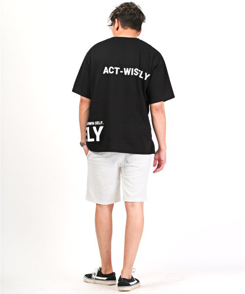 LUXSTYLE(ラグスタイル)/ポンチ光沢ロゴプリント半袖ビッグTシャツ/Tシャツ メンズ レディース 半袖 半袖Tシャツ ビッグシルエット/img04