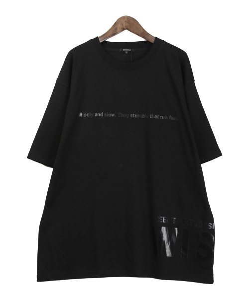 LUXSTYLE(ラグスタイル)/ポンチ光沢ロゴプリント半袖ビッグTシャツ/Tシャツ メンズ レディース 半袖 半袖Tシャツ ビッグシルエット/img10