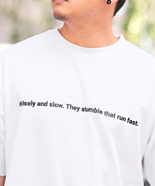 LUXSTYLE(ラグスタイル)/ポンチ光沢ロゴプリント半袖ビッグTシャツ/Tシャツ メンズ レディース 半袖 半袖Tシャツ ビッグシルエット/img12