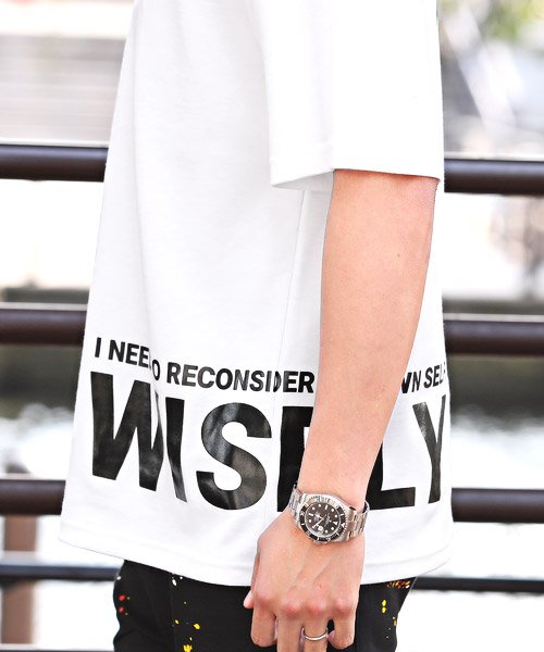 LUXSTYLE(ラグスタイル)/ポンチ光沢ロゴプリント半袖ビッグTシャツ/Tシャツ メンズ レディース 半袖 半袖Tシャツ ビッグシルエット/img14
