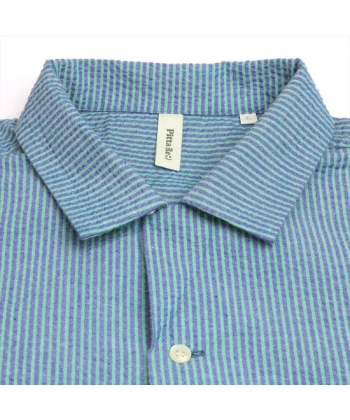 Pitta Re:)(ピッタリ)/サッカー オープンカラー カジュアルシャツ  半袖 メンズ/img05