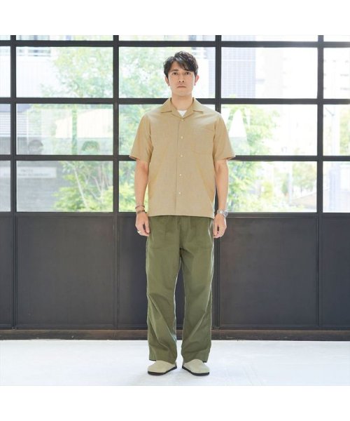 Pitta Re:)(ピッタリ)/サッカー オープンカラー カジュアルシャツ  半袖 メンズ/img02