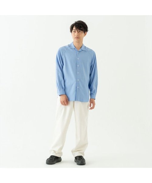 BRICK＆SONS(BRICK＆SONS)/リラックスラグランスリーブシャツ＜サックスブルー＞/img04