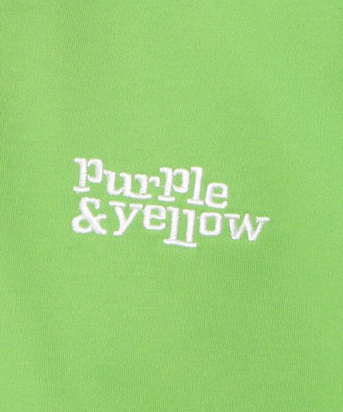 Purple & Yellow(パープル＆イエロー)/ハーフジップ ５分袖プルオーバー/img31