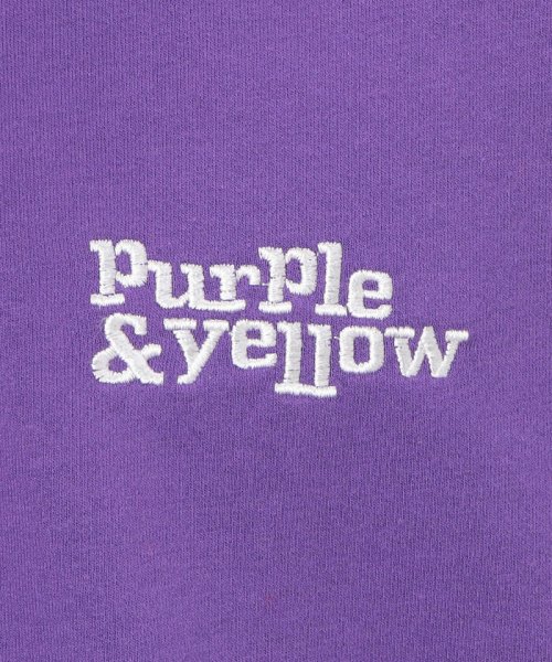 Purple & Yellow(パープル＆イエロー)/ハーフジップ ５分袖プルオーバー/img32