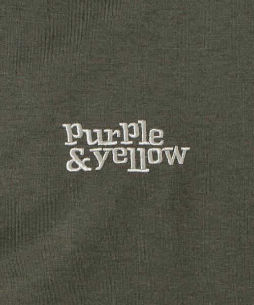 Purple & Yellow(パープル＆イエロー)/ハーフジップ ５分袖プルオーバー/img58