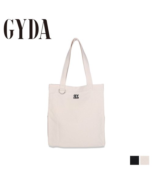 GYDA(ジェイダ)/GYDA ジェイダ トートバッグ キャンバス レディース A4サイズ対応 CANVAS TOTE ブラック アイボリー 黒 GY－B081/img01