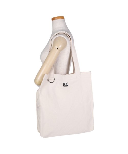 GYDA(ジェイダ)/GYDA ジェイダ トートバッグ キャンバス レディース A4サイズ対応 CANVAS TOTE ブラック アイボリー 黒 GY－B081/img05