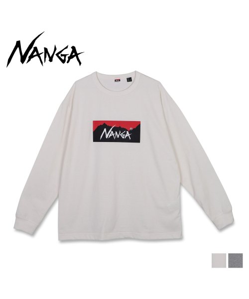 NANGA(ナンガ)/ NANGA ナンガ Tシャツ 長袖 ロンT エコ ハイブリッド ボックスロゴ メンズ ECO HYBRID BOX LOGO LS TEE ブラック ホワイト/img01