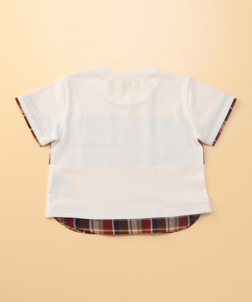 COMME CA ISM KIDS(コムサイズム（キッズ）)/マドラスチェック使い　半袖Tシャツ(80・90cm)/img01