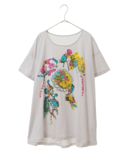 HIROKO BIS(ヒロコビス)/【洗える】パラリンアートチュニックTシャツ（Floris）/img01