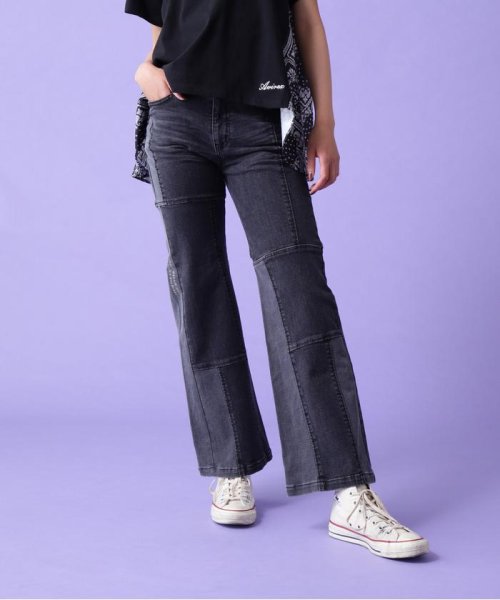 AVIREX(AVIREX)/REMAKE DENIM SEMI FLARE WITH PRINT/img01