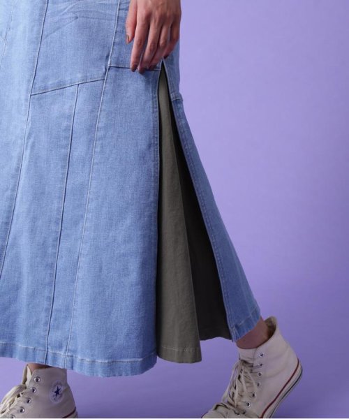 AVIREX(AVIREX)/REMAKE STERETCH DENIM SIDE FLARE SKIRT/img13