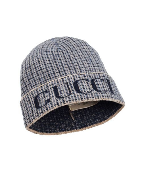 GUCCI(グッチ)/GUCCI グッチ WOOL CHECK ニット帽 ビーニー Mサイズ/img03