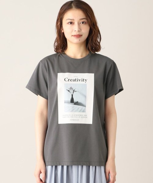UNTITLED(アンタイトル)/【きれいめTシャツ／洗える】ニュアンスフォトTシャツ/img02