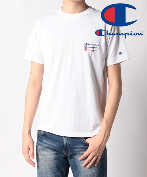 MARUKAWA(マルカワ)/【Champion】チャンピオン 速乾ドライ 三段ロゴTシャツ/メンズ Tシャツ 半袖 ドライ 速乾 スポーツ/img03