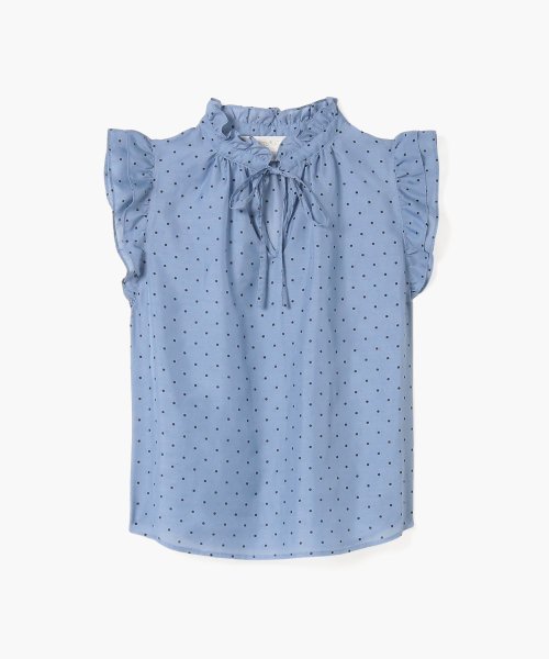 To b. by agnes b. OUTLET(トゥー　ビー　バイ　アニエスベー　アウトレット)/【Outlet】 WU39 CHEMISE ミニドットフリルブラウス/img01