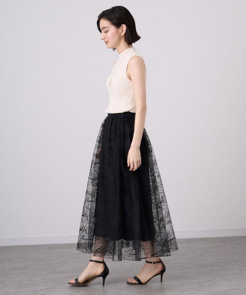 セール】 アナイ(ANAYI) |カリグラフィーチュールギャザー スカート  