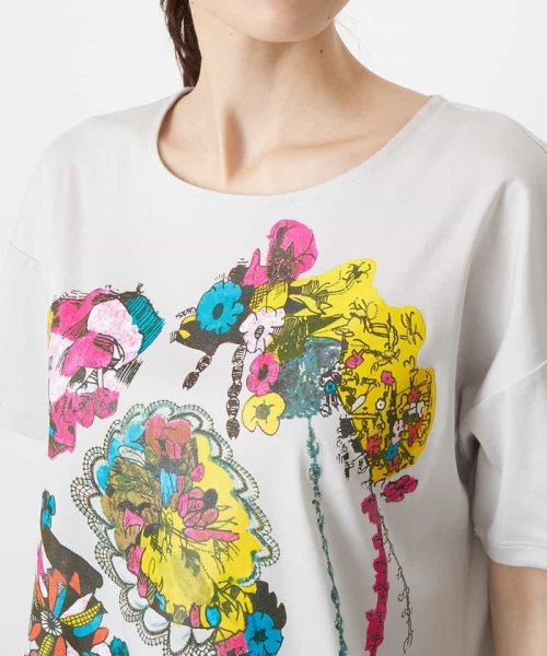 HIROKO BIS(ヒロコビス)/【洗える】パラリンアートチュニックTシャツ（Floris）/img07