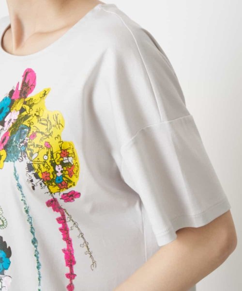 HIROKO BIS(ヒロコビス)/【洗える】パラリンアートチュニックTシャツ（Floris）/img09