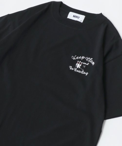 marukawa shonan(marukawa shonan)/【MRU/エムアールユー】コットン100％ ビリヤード ボウリング ルードロゴ刺繍 半袖Tシャツ/メンズ 半袖 トップス カジュアル Tシャツ 綿100 /img04