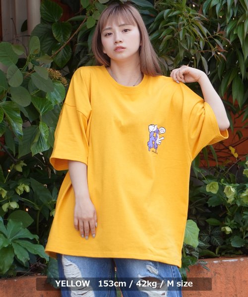 1111clothing(ワンフォークロージング)/オーバーサイズ Tシャツ メンズ ビッグTシャツ レディース クルーネック 半袖Tシャツ 綿100% イラスト ワンポイント バックプリント グラフィティ/img10