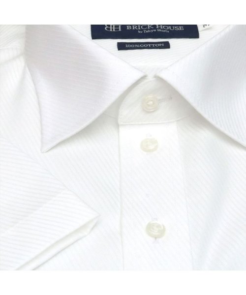 TOKYO SHIRTS(TOKYO SHIRTS)/ワイド 半袖 形態安定 ワイシャツ 綿100%/img04