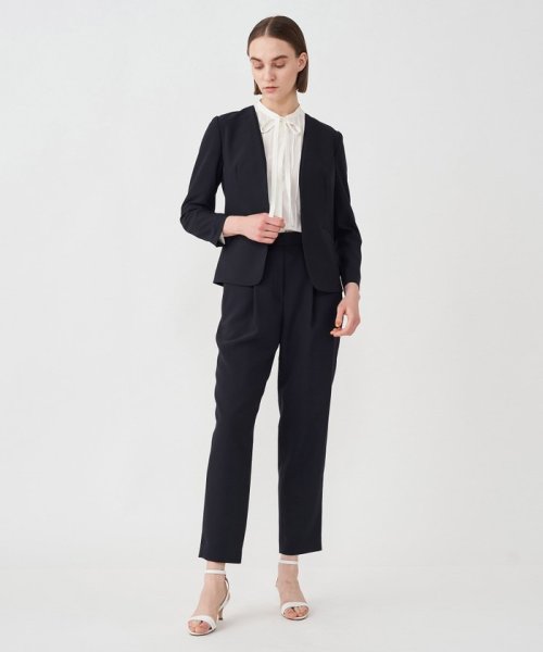 セットアップ対応商品】コンフォートストレッチツイル ノーカラー  