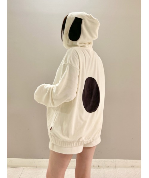 送料無料/新品 ジェラートピケ×ピーナッツコラボ SNOOPYパイルパーカ