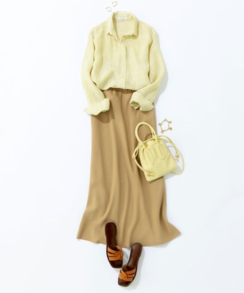 NIJYUSANKU（LARGE SIZE）(２３区（大きいサイズ）)/【CLASSY. 9月号掲載/WEB限定カラーあり】LIBECO ベーシック シャツ/img35