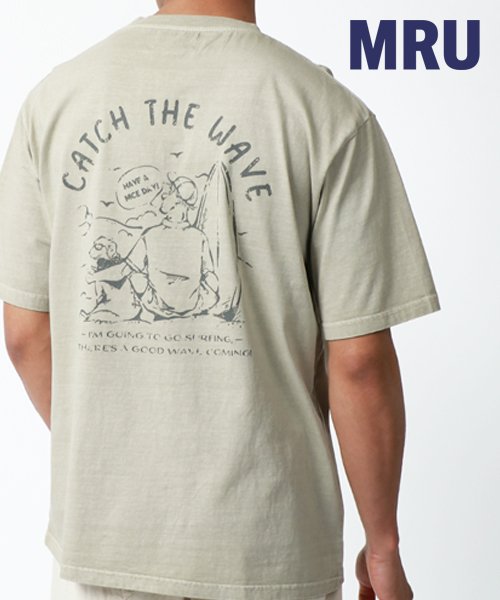 marukawa shonan(marukawa shonan)/【MRU/エムアールユー】別注 ピグメント サーフプリントTシャツ 半袖 メンズ Tシャツ カジュアル トップス ビンテージ風/img74