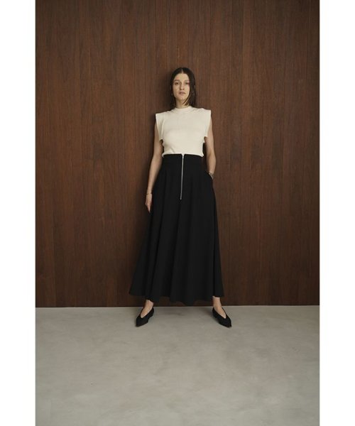 CLANE(クラネ)/W FACE FRONT ZIP FLARE SKIRT/img04