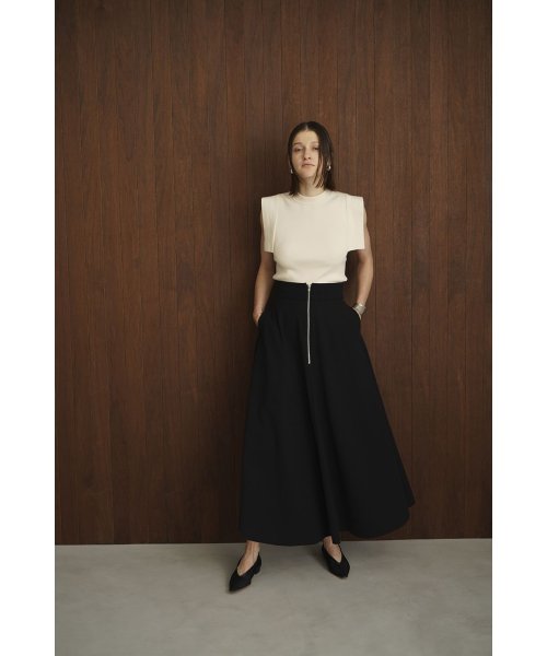 CLANE(クラネ)/W FACE FRONT ZIP FLARE SKIRT/img06