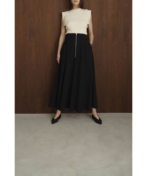 CLANE(クラネ)/W FACE FRONT ZIP FLARE SKIRT/img09