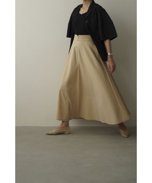 CLANE(クラネ)/W FACE FRONT ZIP FLARE SKIRT/img34