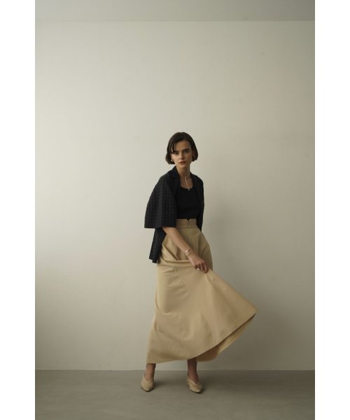 CLANE(クラネ)/W FACE FRONT ZIP FLARE SKIRT/img36