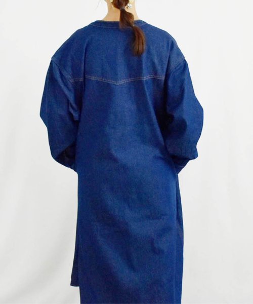 ARGO TOKYO(アルゴトウキョウ)/『2023REnew』Denim Shirt One－piece 29008　再販アイテム　デニムシャツワンピース　デニムシャツ　シャツワンピース　デニムワンピ/img02