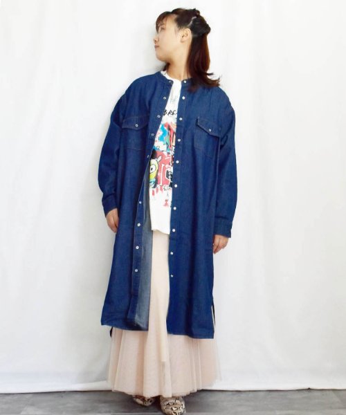 ARGO TOKYO(アルゴトウキョウ)/『2023REnew』Denim Shirt One－piece 29008　再販アイテム　デニムシャツワンピース　デニムシャツ　シャツワンピース　デニムワンピ/img32