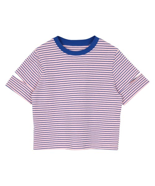 miette(ミエット)/スリットスリーブボーダーTシャツ/img17