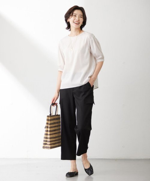 J.PRESS LADIES（LARGE SIZE）(J．プレス　レディス（大きいサイズ）)/【WEB限定カラーあり・洗える】ラミーポプリン ボリュームスリーブ ブラウス/img07